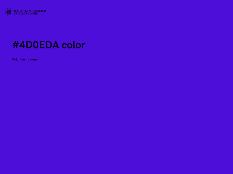 #4D0EDA color image