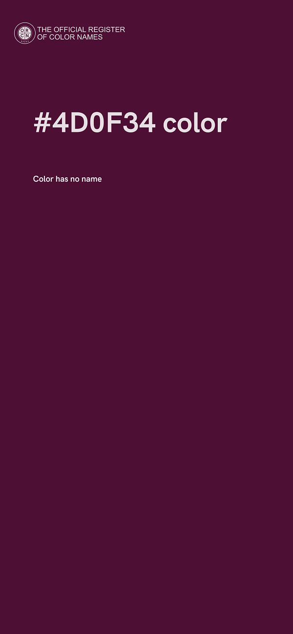 #4D0F34 color image