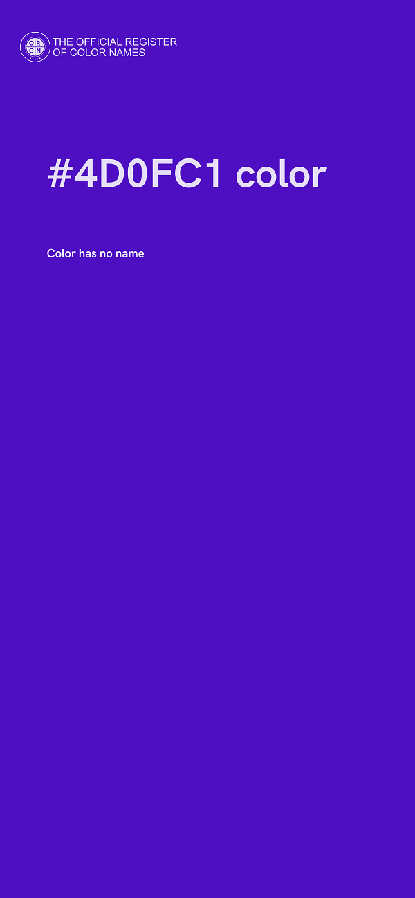 #4D0FC1 color image