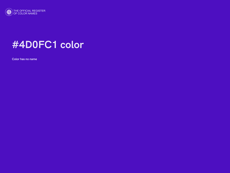 #4D0FC1 color image