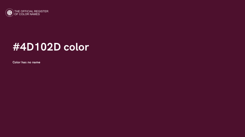 #4D102D color image