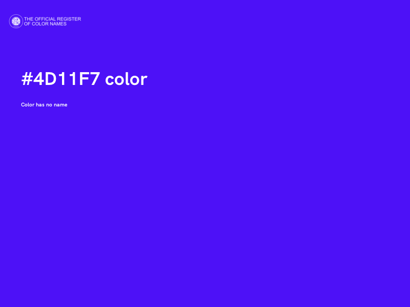#4D11F7 color image