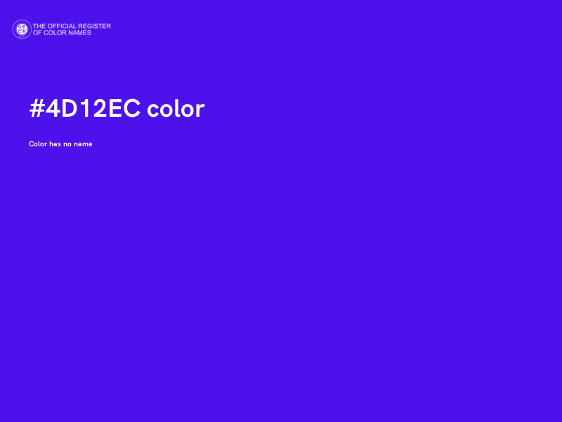 #4D12EC color image