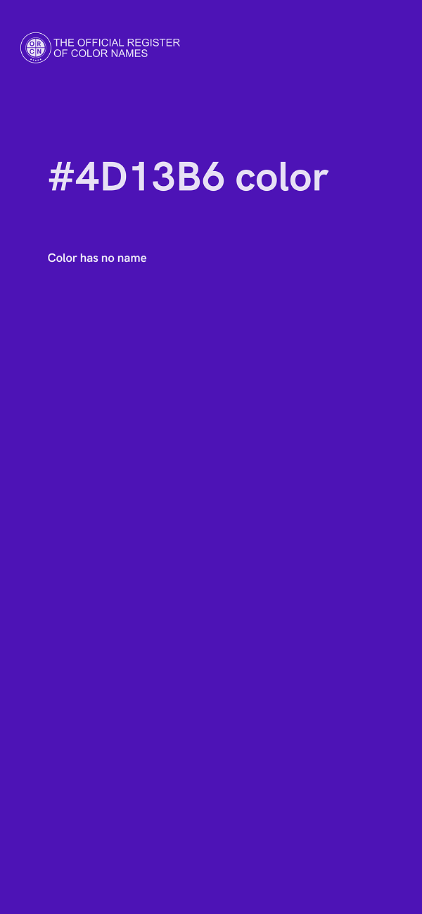 #4D13B6 color image