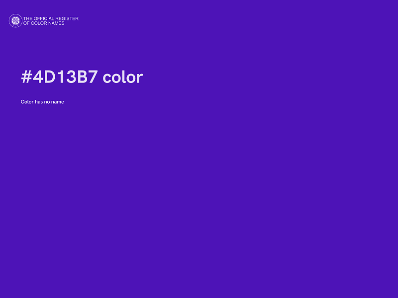 #4D13B7 color image