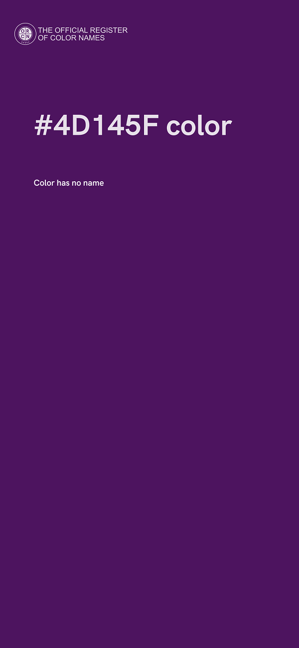 #4D145F color image