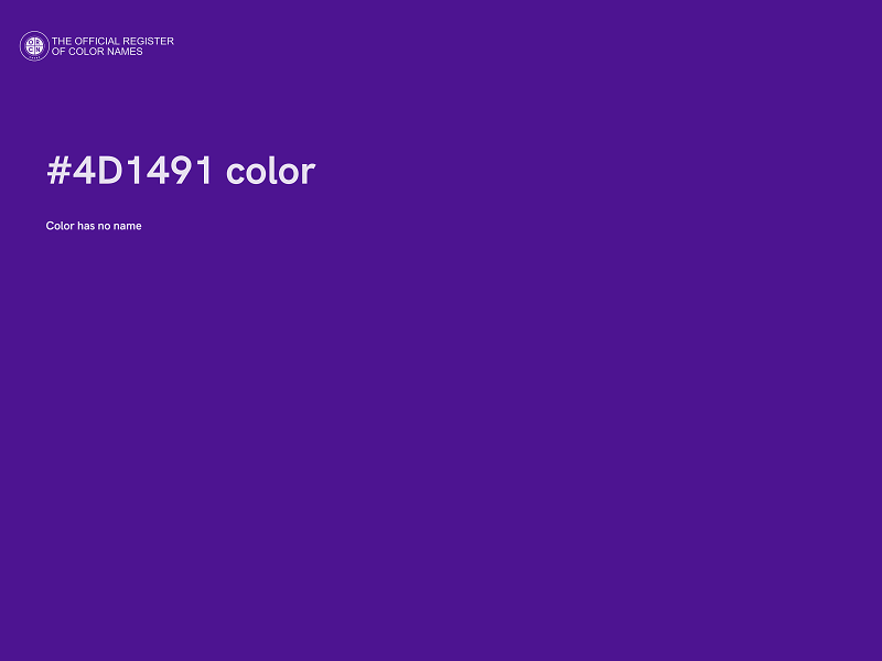 #4D1491 color image