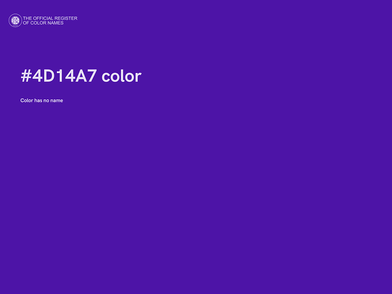 #4D14A7 color image