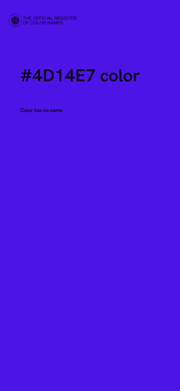 #4D14E7 color image