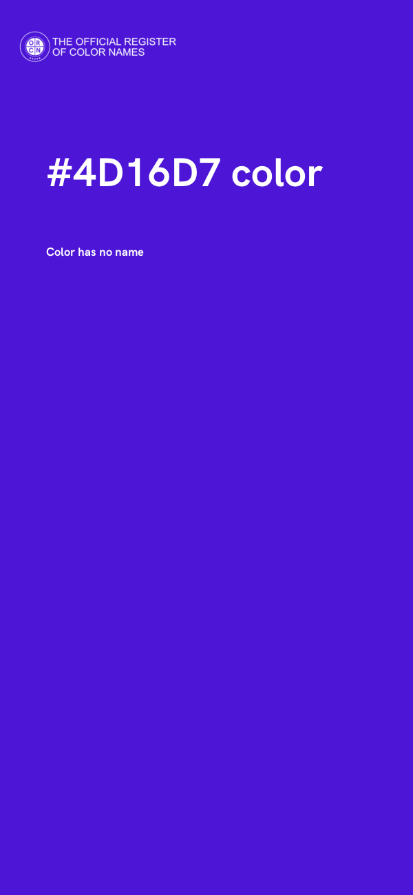 #4D16D7 color image