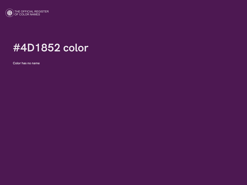 #4D1852 color image