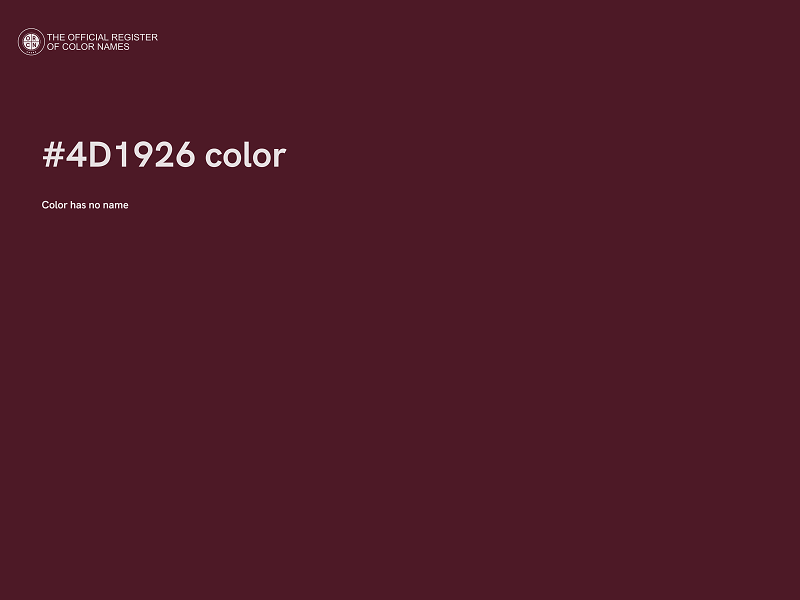 #4D1926 color image