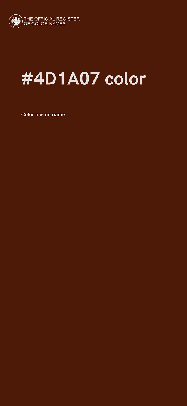 #4D1A07 color image
