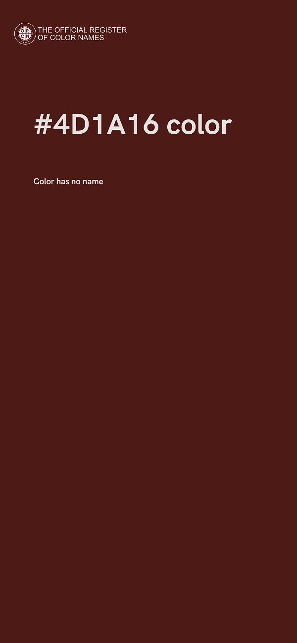 #4D1A16 color image