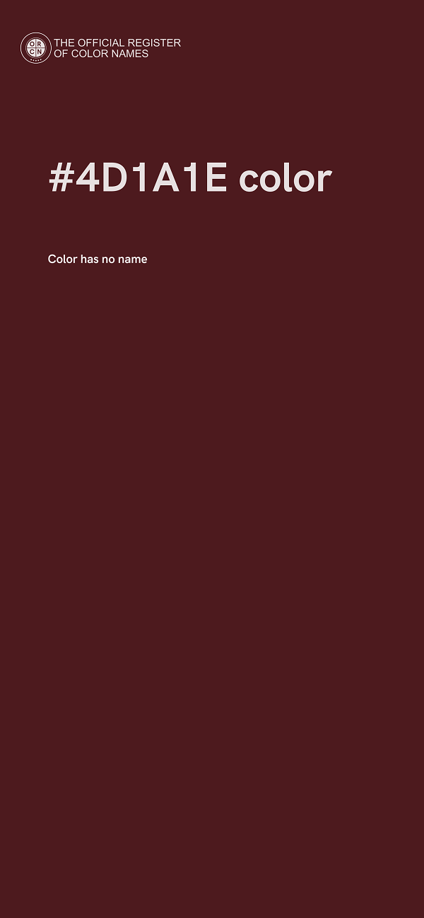 #4D1A1E color image