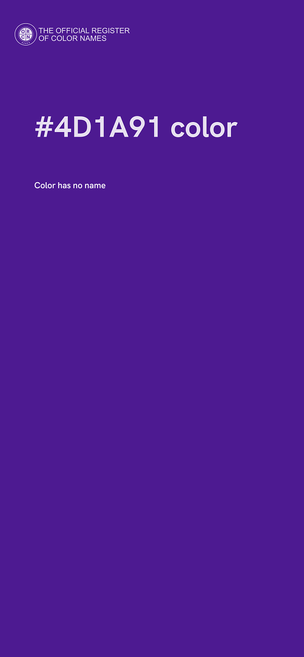 #4D1A91 color image