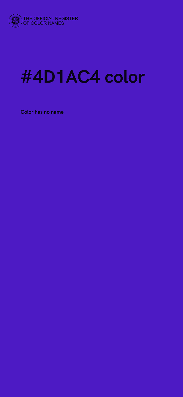 #4D1AC4 color image