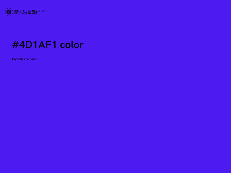 #4D1AF1 color image