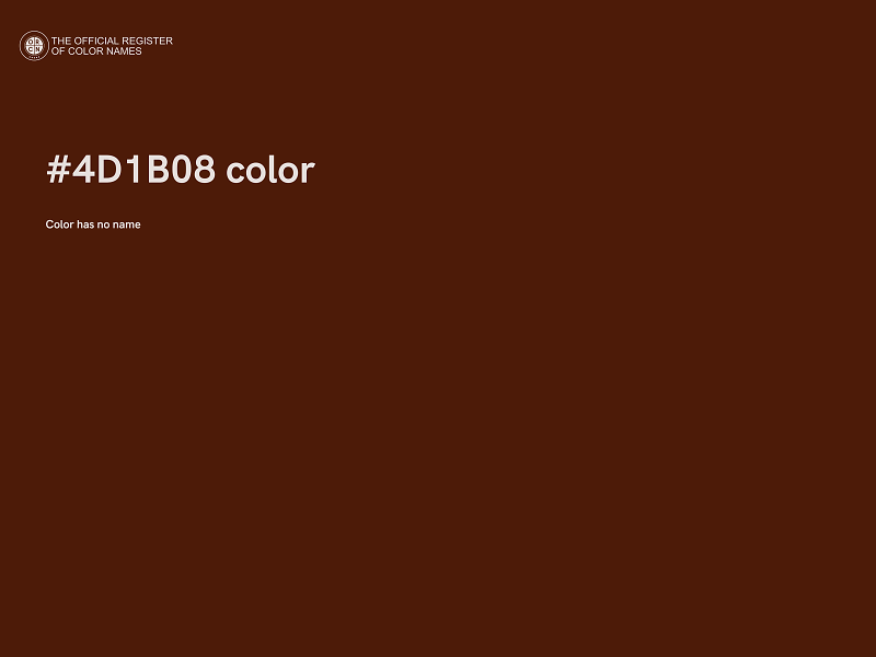 #4D1B08 color image