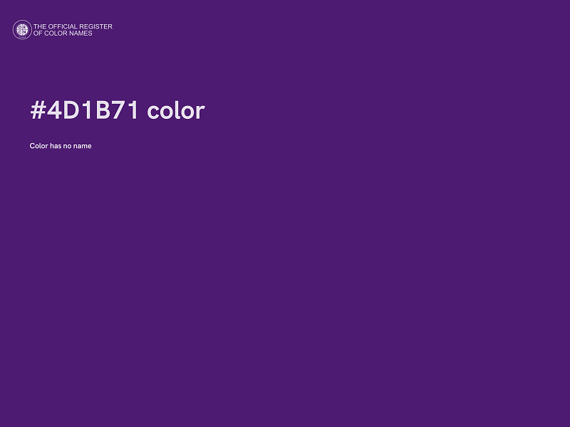 #4D1B71 color image
