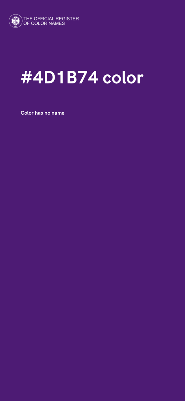 #4D1B74 color image