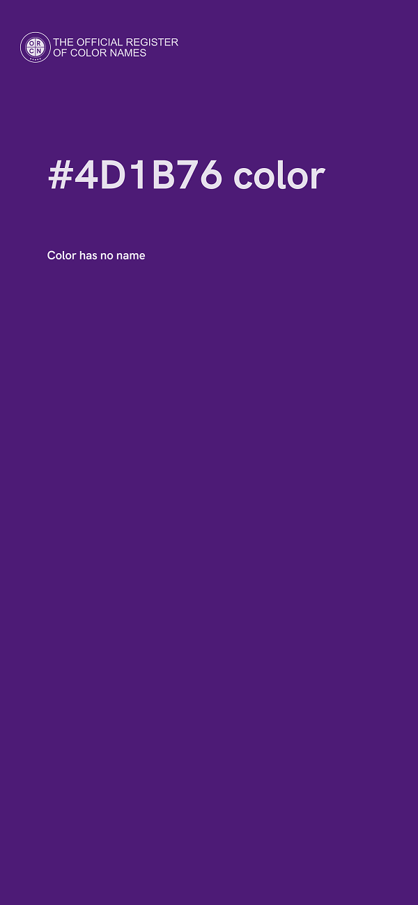 #4D1B76 color image