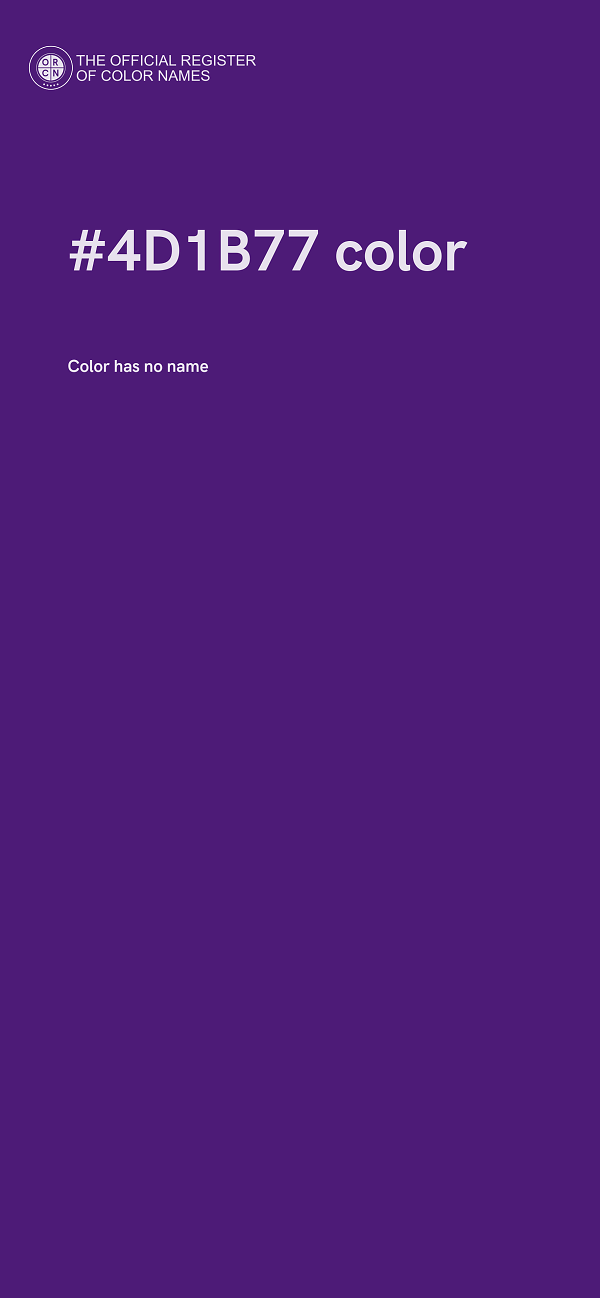 #4D1B77 color image