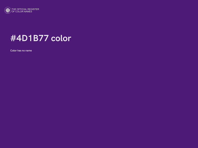 #4D1B77 color image