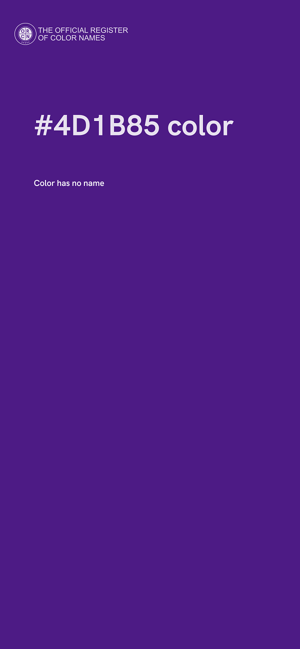 #4D1B85 color image