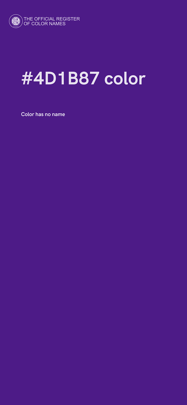 #4D1B87 color image