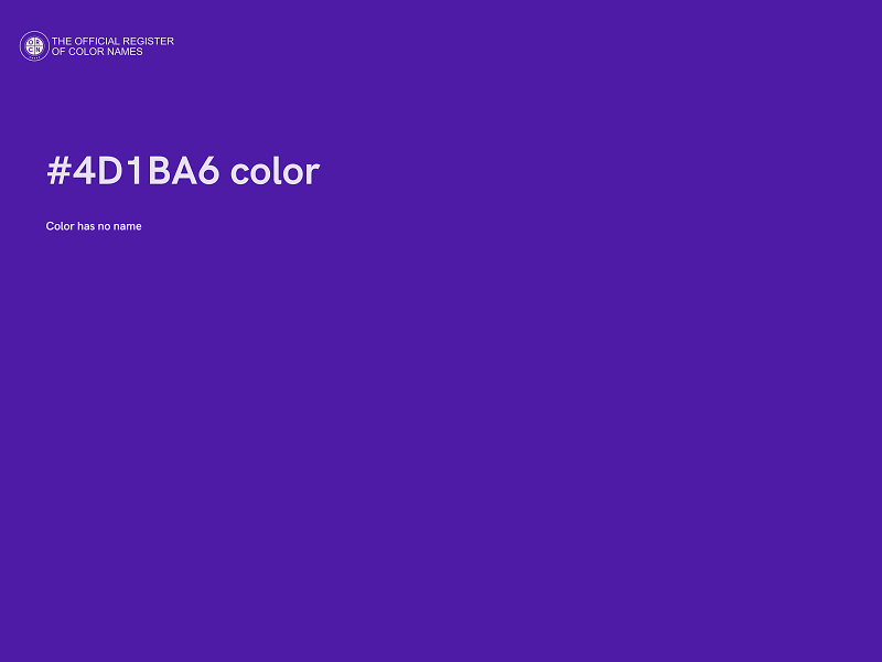 #4D1BA6 color image