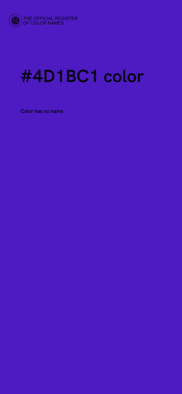 #4D1BC1 color image