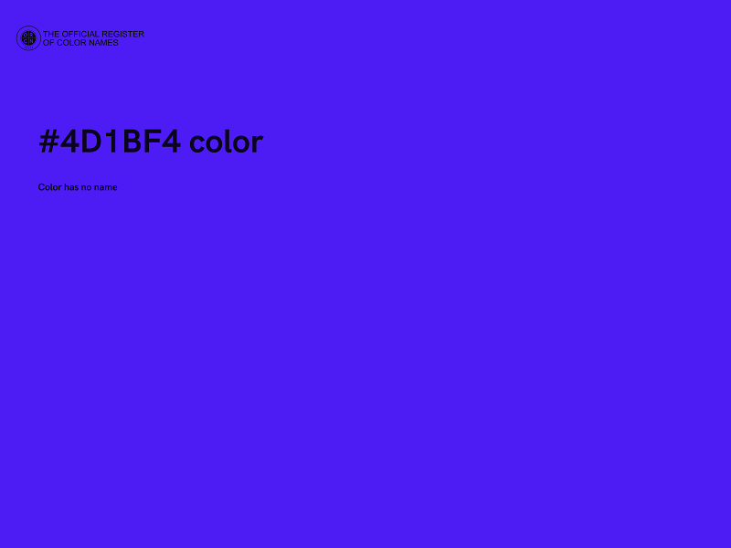 #4D1BF4 color image