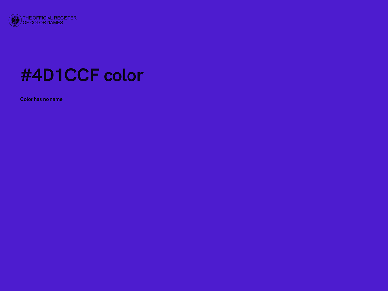 #4D1CCF color image