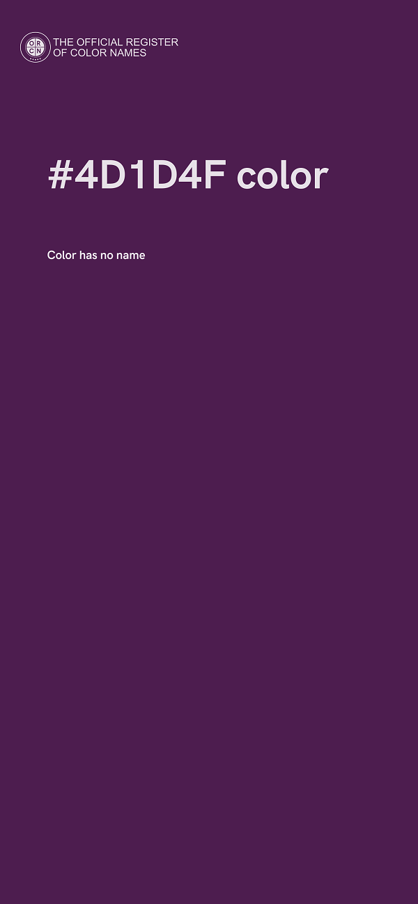 #4D1D4F color image