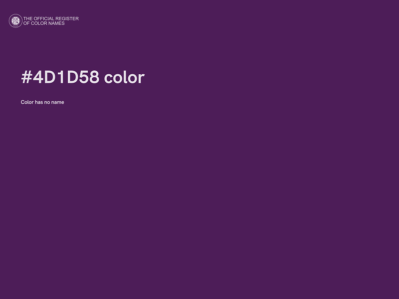 #4D1D58 color image