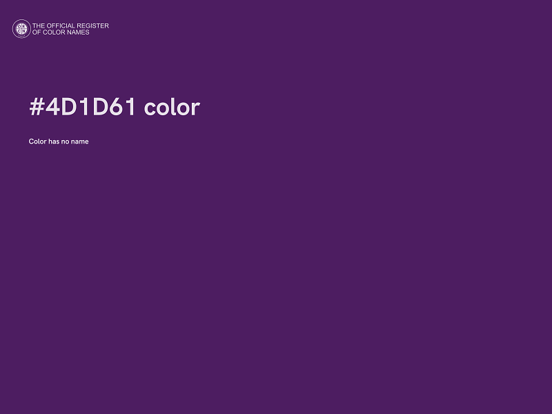 #4D1D61 color image