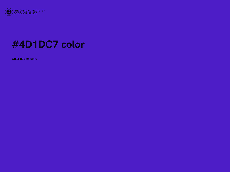 #4D1DC7 color image