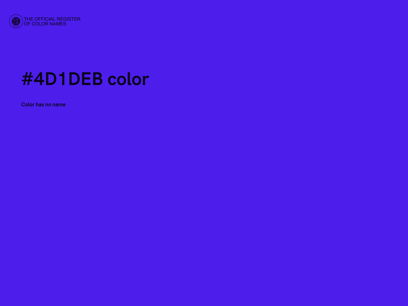 #4D1DEB color image