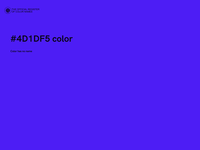 #4D1DF5 color image
