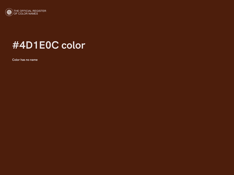 #4D1E0C color image