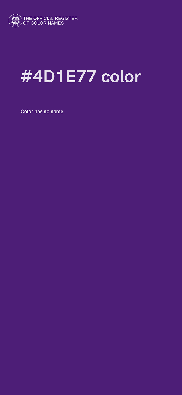 #4D1E77 color image