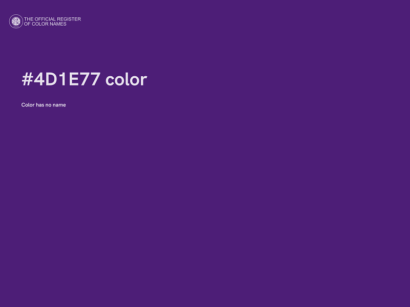 #4D1E77 color image