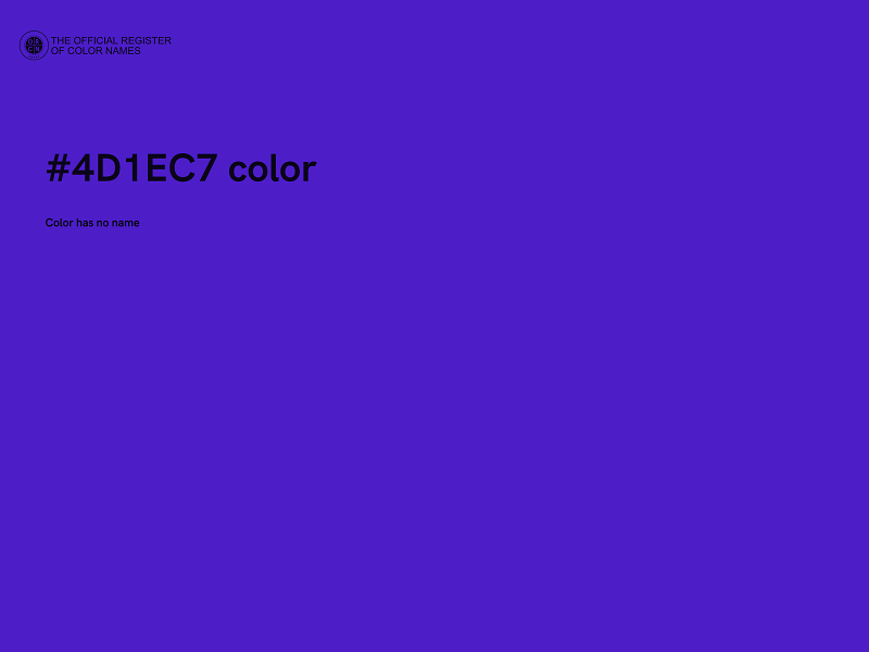 #4D1EC7 color image