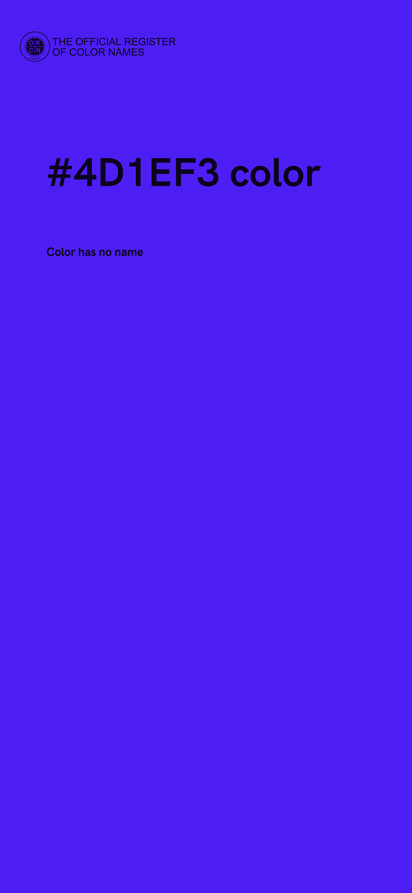 #4D1EF3 color image