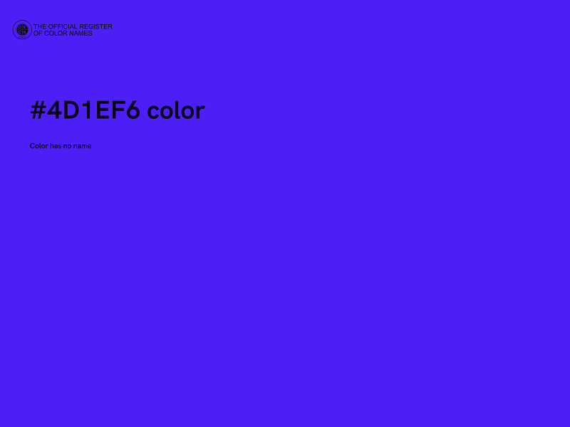 #4D1EF6 color image