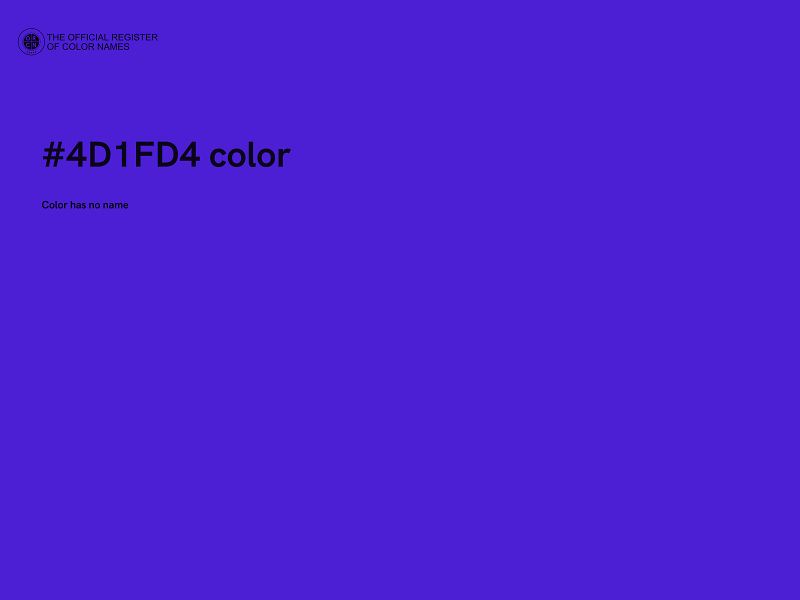 #4D1FD4 color image