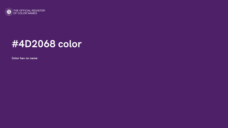 #4D2068 color image