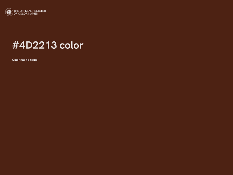 #4D2213 color image