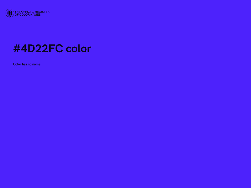 #4D22FC color image